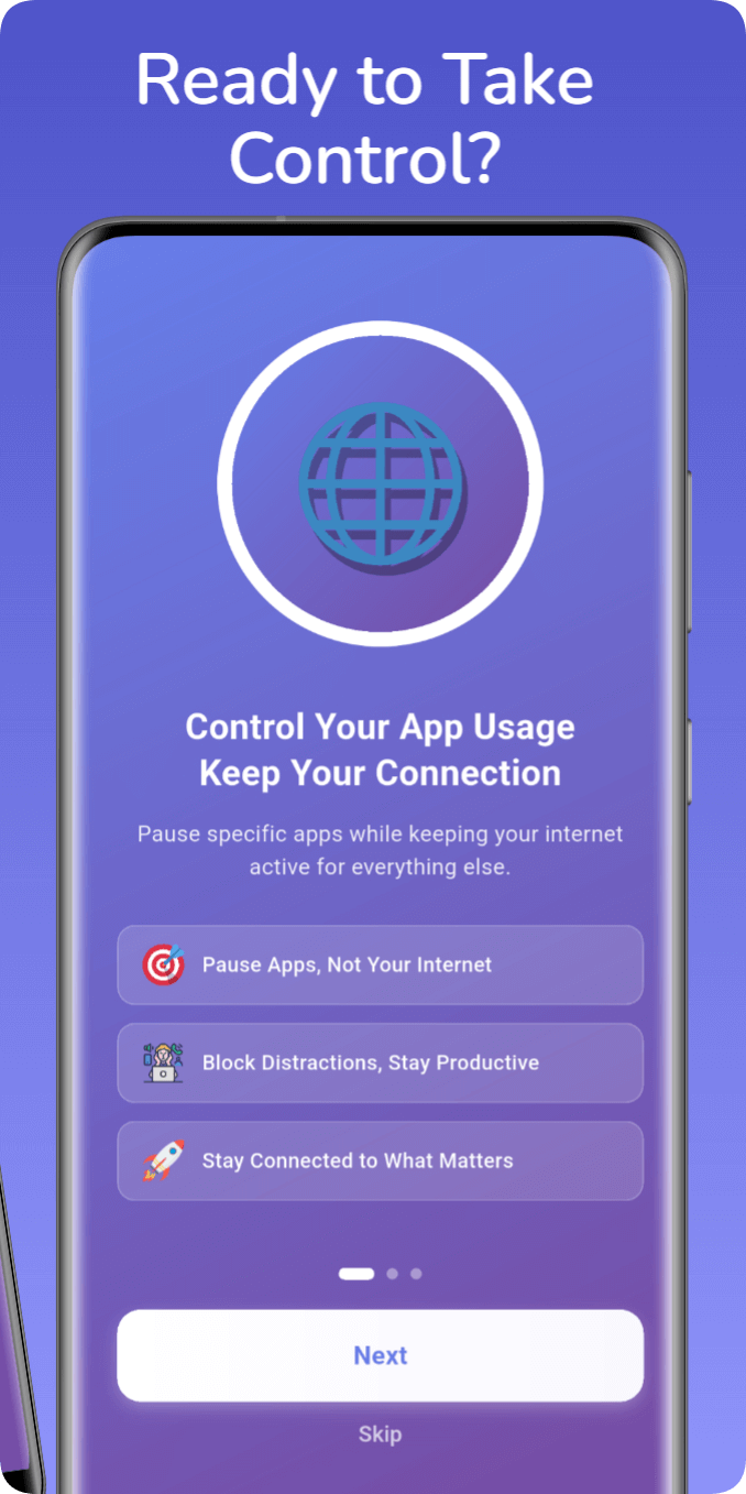 Control your app usage — onboarding