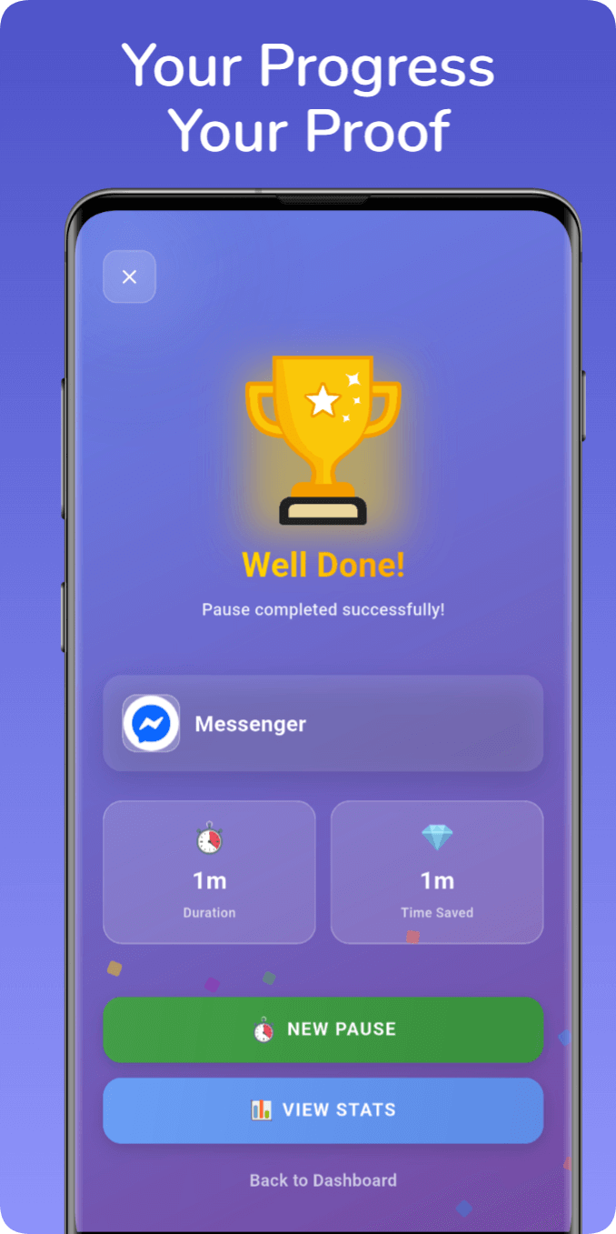 Focus session complete screen